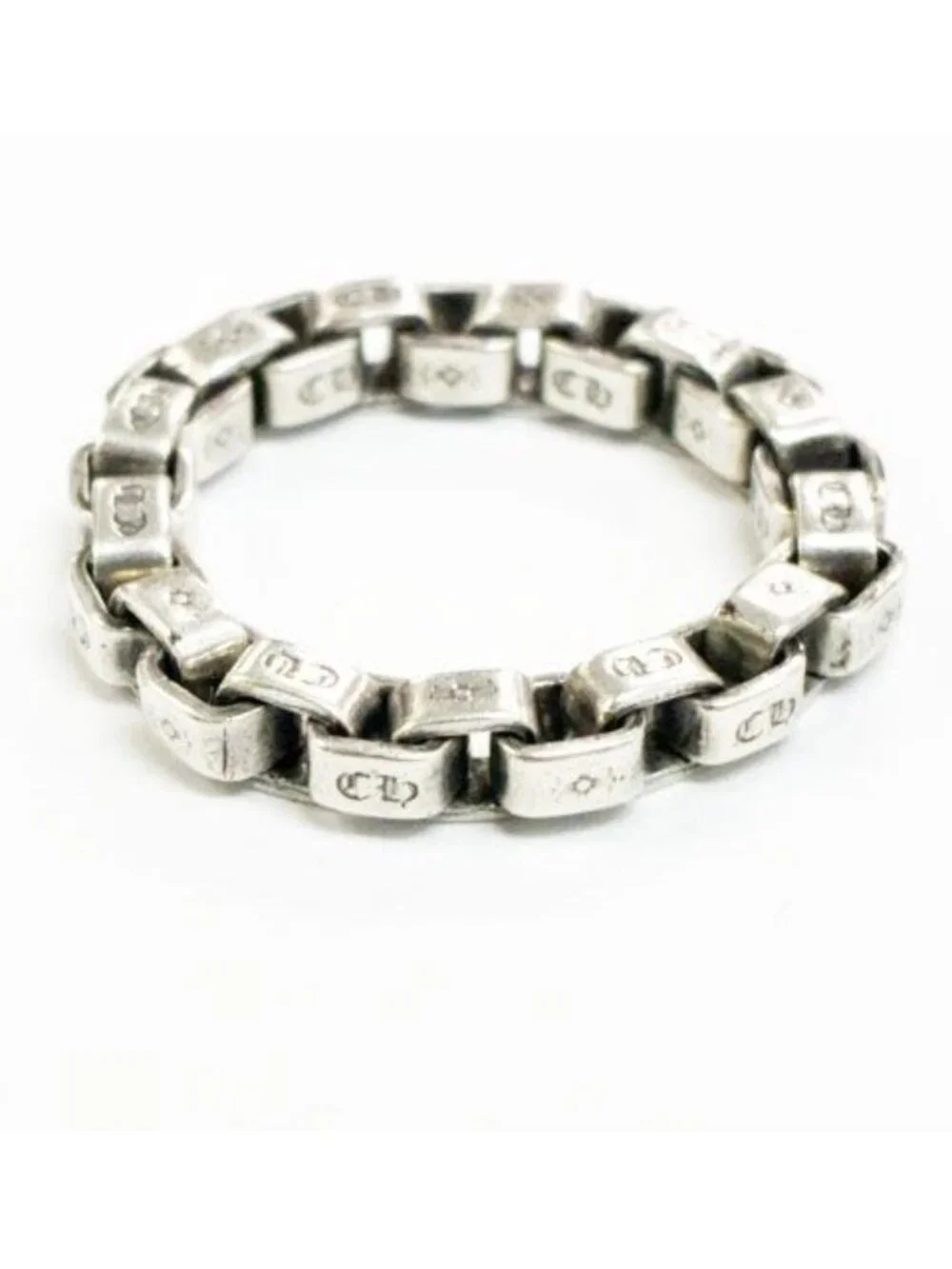 Chrome Hearts Box Chain Ring Silver